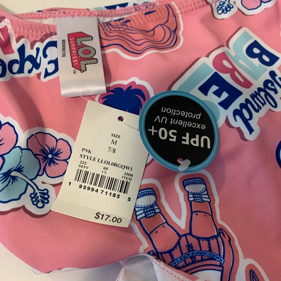 NWT LOL Surprise Girls Swimsuit UPF 50+ Size 7/8 NWT - Picture 2 of 3